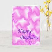 Carte Anniversaire pourpre de motif (Fleur jaune)