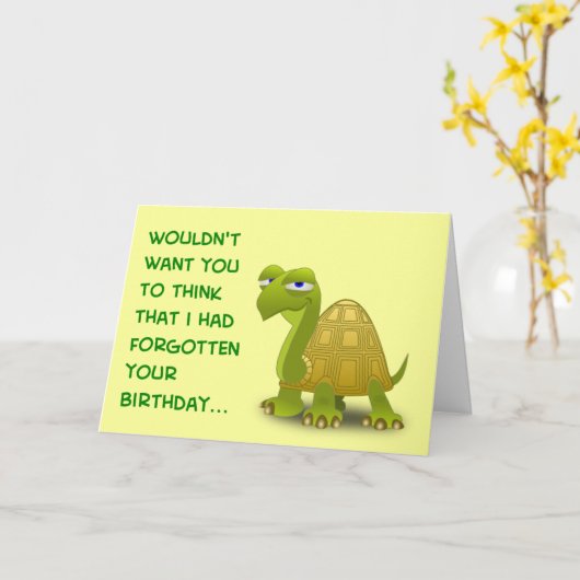 Carte Anniversaire - PROCRASTINATE (Fleur jaune)