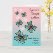 Carte Anniversaire propre et sobre de première (Fleur jaune)