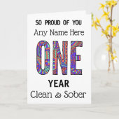 Carte Anniversaire propre et sobre personnalisé (Fleur jaune)