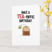 Carte Anniversaire Puns-Thé Anniversaire (Fleur jaune)