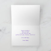 Carte Anniversaire quarantième Adele Hydrangeas Élégant (Intérieur)