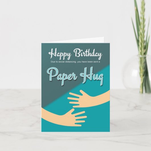 Carte Anniversaire Quarantine coronaviris, Papier (Devant)