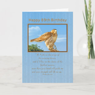 Carte Anniversaire, quatre-vingt-dix-neuvième, faucon
