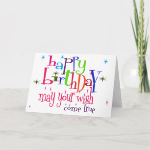 Carte Anniversaire - Que vos souhaits se réalisent
