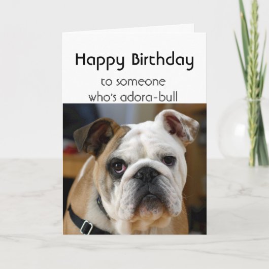 Carte Anniversaire Quelqu'un adorable petit chien de tau (Devant)