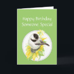 Carte Anniversaire quelqu'un oiseau spécial de tournesol<br><div class="desc">Anniversaire quelqu'un nature spéciale d'oiseau de jardin de Chickadee et de tournesol,  faune</div>