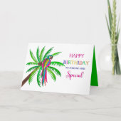Carte Anniversaire Quelqu'un Perroquet tropical spécial  (Devant)