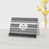 Carte Anniversaire Quelqu'un spécial - Coeur et rouffles (Fleur jaune)