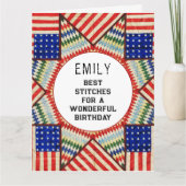 Carte Anniversaire Quilter (Devant)