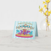 Carte Anniversaire -Réflexions à votre sujet -Carousel - (Fleur jaune)