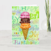 Carte Anniversaire Religieux Crème de glace Bénédiction  (Devant)