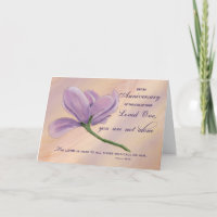 Anniversaire religieux de deuil Fleur violette Bib