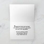 Carte Anniversaire religieux de la perte de papillon tou (Intérieur)