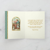 Carte Anniversaire religieux de l'enfant Jésus Écriture (Intérieur)