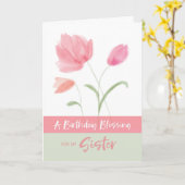 Carte Anniversaire Religieux Ma Soeur Bénédiction Fleurs (Fleur jaune)