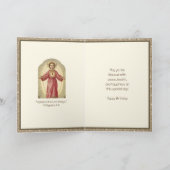Carte Anniversaire religieux Sacré Coeur de Jésus (Intérieur)