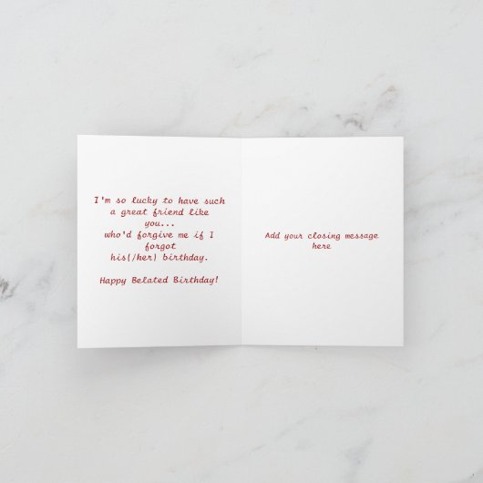 Carte Anniversaire reprogrammé (Intérieur)