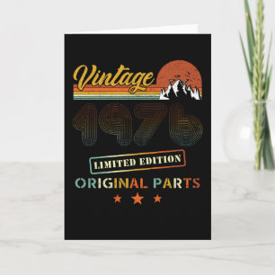 Carte Anniversaire rétro vintage 1976