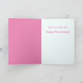 Carte Anniversaire Romantique Des Chèvres Et Coeurs (Intérieur)