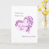 Carte Anniversaire romantique du Mariage (Fleur jaune)