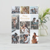 Carte Anniversaire romantique personnalisé Photo Collage (Debout devant)
