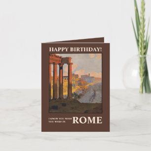Carte Anniversaire, Rome toute occasion, penser à vous, 