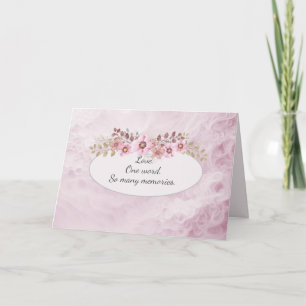 Carte Anniversaire rose Abstrait avec texte
