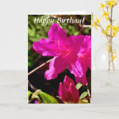 Carte Anniversaire Rose Azalea (Fleur jaune)
