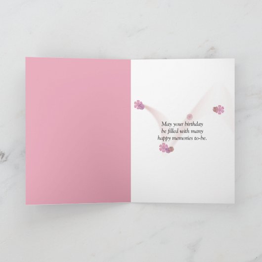 Carte Anniversaire Rose Bouquet (Intérieur)