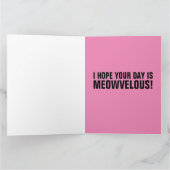 CARTE ANNIVERSAIRE rose CHAT MIGNON (Intérieur)