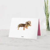 Carte Anniversaire rose Chiot Amoureux des chiens Dachsh (Dos)