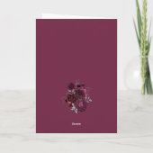 Carte Anniversaire Rose de Bourgogne (Dos)