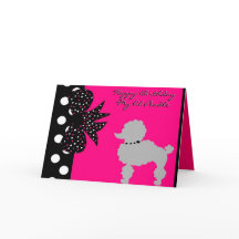 Anniversaire rose de caniche