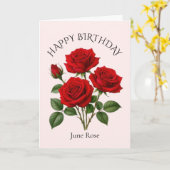 Carte Anniversaire Rose de Juin (Fleur jaune)