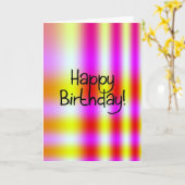 Carte Anniversaire rose et jaune de Neon (Fleur jaune)
