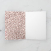 Carte Anniversaire Rose Poudré Pailleur Glitzy (Intérieur)