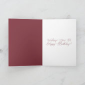 Carte Anniversaire Rose Rouge Blanche (Intérieur)