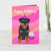 Carte Anniversaire Rottweiler (Devant)