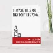 Carte Anniversaire rouge standard de Vodka Lover (Devant)