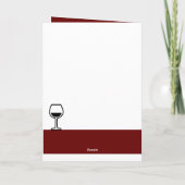 Carte Anniversaire rouge standard du vin Lover (Dos)