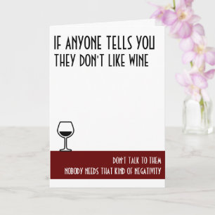 Carte Anniversaire rouge standard du vin Lover