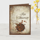 Carte Anniversaire rouillé de libellule (Fleur jaune)