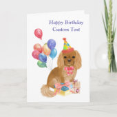 Carte Anniversaire Ruby Cavalier King Charles Spaniel (Devant)
