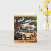 Carte Anniversaire Safari (Fleur jaune)