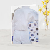 CARTE ANNIVERSAIRE SAISIR JOUR TOILETTE PAPIER HAZMAT CA (Fleur jaune)