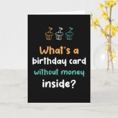 Carte Anniversaire Sans Argent À L'Intérieur Funny (Fleur jaune)