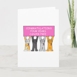 Carte Anniversaire sans cancer de quatre ans