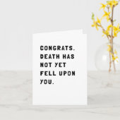 Carte Anniversaire sarcastique amusant (Fleur jaune)