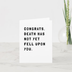 Carte Anniversaire sarcastique amusant